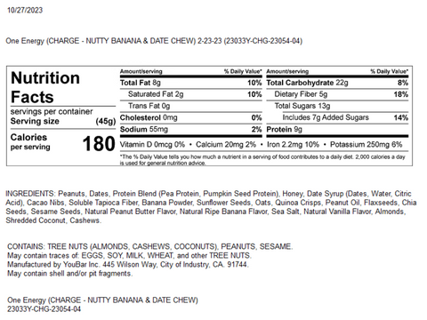 Nutty Banana & Date Chew - CHARGE 12 Pack